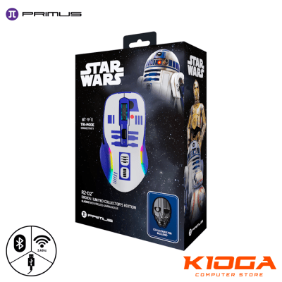 MOUSE GAMER INALAMBRICO PRIMUS GLADIUS TM10 R2-D2 EDITION 10K DPI TRIMODO RGB
