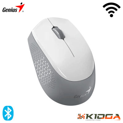 MOUSE WIRELESS GENIUS NX-8000S BLUETOOTH/WIRELESS SILENT ERGO WHITE/GREY