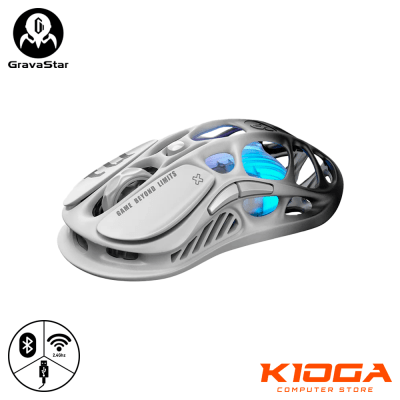 MOUSE WIRELESS GRAVASTAR MERCURY M1 PRO GRADIENT BLACK 4K Hz - WIRED/BT/2.4G