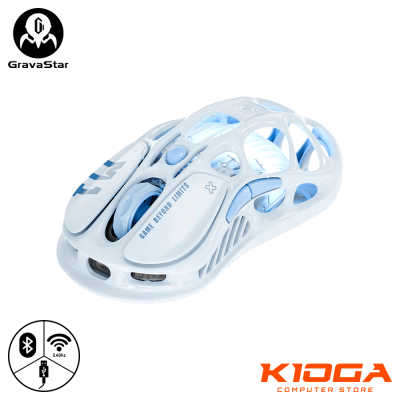 MOUSE WIRELESS GRAVASTAR MERCURY M1 PRO ICE BLUE 4K Hz - WIRED/BT/2.4G1