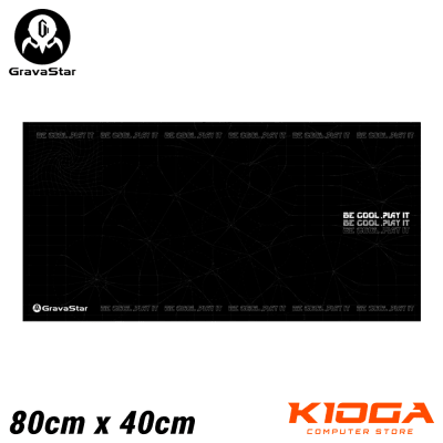 MOUSEPAD GRAVASTAR XL BLACK (80x40cm)
