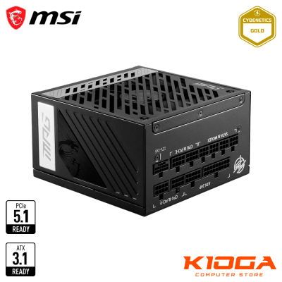 FUENTE FULL MODULAR MSI MPG A1000G PCIE5 1000W 80+ GOLD - ATX 3.0 + PCIE 5.01