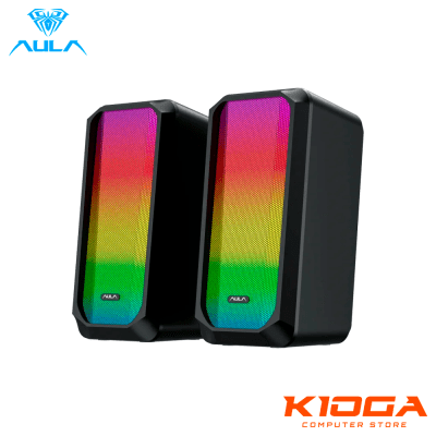 PARLANTES AULA N-600 6W(2x3W) USB STEREO BLACK RGB - USB + 3.5MM1