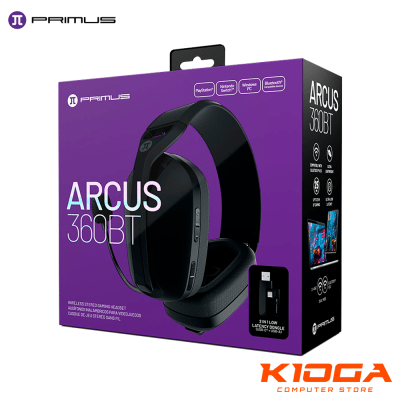 AUDIFONO PRIMUS GAMING ARCUS 360BT DUAL USB-A/USB-C BT 5.3/2.4GHZ BLACK