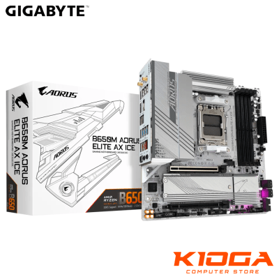 PLACA AMD AM5 GIGABYTE B650M AORUS ELITE AX ICE DDR5
