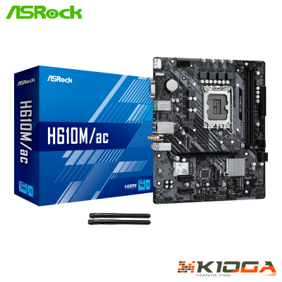 PLACA INTEL LGA1700 ASROCK H610M/AC DDR4 - WIFI + BT