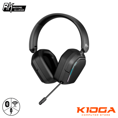 AUDIFONO GAMER INALAMBRICO ROYAL KLUDGE HG101 RGB 7.1 2.4G/BT/USB MATTE BLACK1