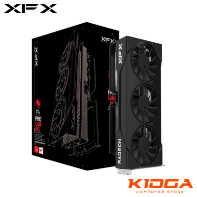 TARJ. DE VIDEO XFX SWIFT BLACK TRIPLE FAN GAMING EDITION OC AMD RADEON RX 9060XT 16GB GDDR6