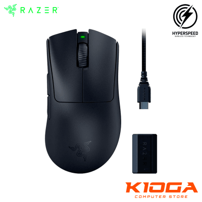 MOUSE WIRELESS RAZER DEATHADDER V3 PRO 30K DPI + DONGLE HYPERPOLLING 8K BLACK1