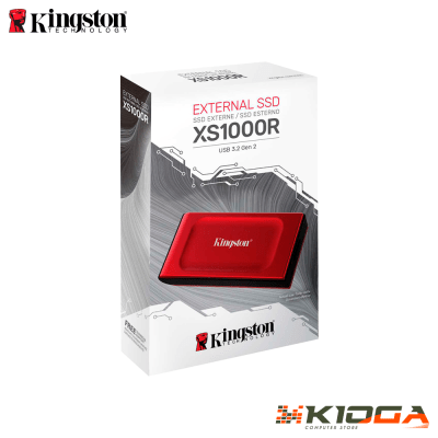 SSD EXT KINGSTON XS1000 RED 1TB USB 3.2 GEN 2 + TYPE-C1