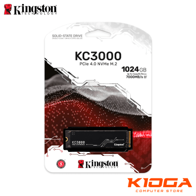 SSD M.2 NVMe KINGSTON KC3000 1TB - PCIe 4.0 (READ: 7000MB/S WRITE: 6000MB/S) 1GB DRAM CACHE1