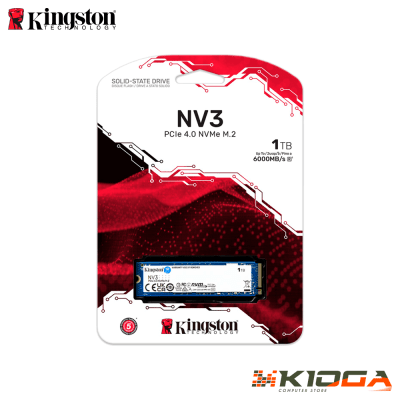 SSD M.2 NVMe KINGSTON NV3 1TB - PCIe 4.0 (READ: 6000MB/S WRITE: 4000MB/S)