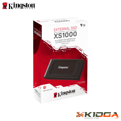 SSD EXT KINGSTON XS1000 BLACK 1TB USB 3.2 GEN 2 + TYPE-C