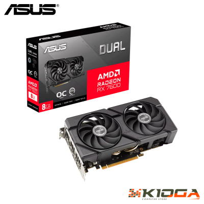 TARJ. DE VIDEO ASUS DUAL EVO OC AMD RADEON RX 7600 8GB GDDR61