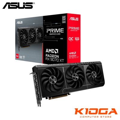 TARJ. DE VIDEO ASUS PRIME OC AMD RADEON RX 9070XT 16GB GDDR6