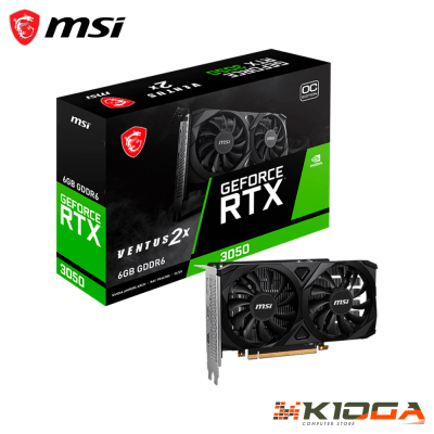 TARJ. DE VIDEO MSI VENTUS 2X 6G OC GEFORCE RTX 3050 6GB GDDR61
