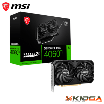 TARJ. DE VIDEO MSI VENTUS 2X BLACK OC GEFORCE RTX 4060Ti 8GB GDDR6