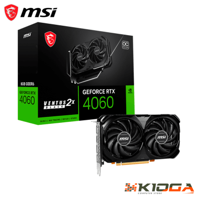 TARJ. DE VIDEO MSI VENTUS 2X BLACK OC GEFORCE RTX 4060 8GB GDDR6