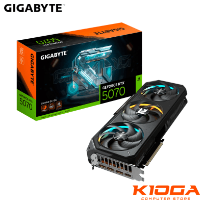 TARJETA DE VIDEO GIGABYTE RTX 5070 GAMING OC 12GB GDDR7 192 BITS 3 FAN WINDFORCE1