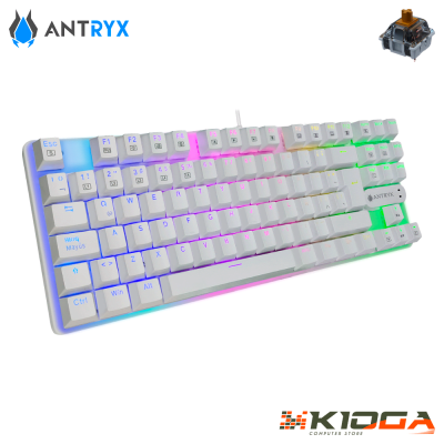 TECLADO ANTRYX MK830 WHITE RGB - BROWN SWITCH