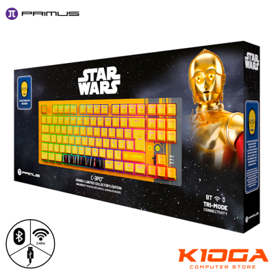 TECLADO GAMER MECANICO PRIMUS BALLISTA 82T C-3PO RGB TRIMODO TKL 180H