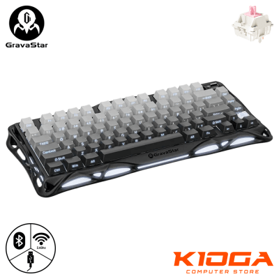 TECLADO GRAVASTAR MERCURY K1 GRADIENT BLACK 75% - INALAMBRICO WIRED/BT/2.4GHZ - MX LINEAR POM SWITCH