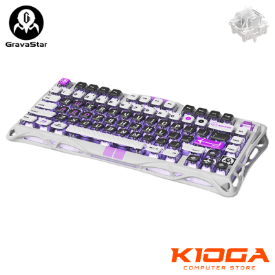TECLADO GRAVASTAR MERCURY V75 HE MECHA GRAY 75% 8K HZ - HALL EFFECT SWITCH (MAGNETICO)1