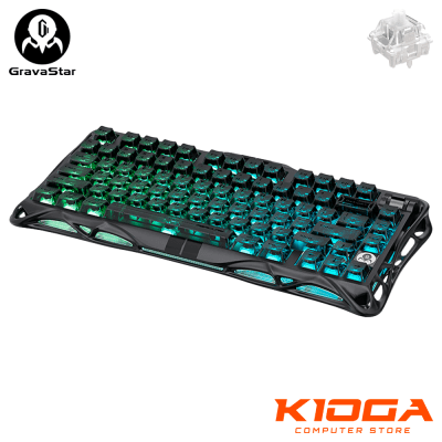 TECLADO GRAVASTAR MERCURY V75 HE STEALTH BLACK 75% 8K HZ - HALL EFFECT SWITCH (MAGNETICO)