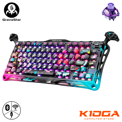 TECLADO GRAVASTAR MERCURY V75 PRO 75% RGB NEON GRAFFITI UFO MAGNETIC SWITCH 8K RAPID TRIGGER1