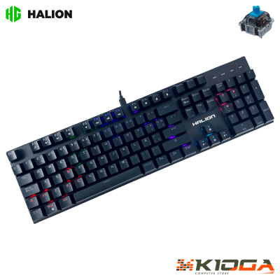 TECLADO HALION STELLAR HA-KG916 RAINBOW LED - RAINBOW BLUE SWITCH