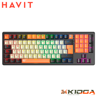 TECLADO HAVIT KB512L-SP TRICOLOR RGB - RED SWITCH1