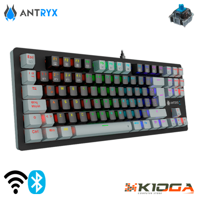 TECLADO INALAMBRICO ANTRYX MK845 TRIX 2.4GHZ + BLUETOOTH - BLUE SWITCH