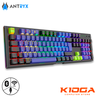 TECLADO INALAMBRICO ANTRYX MK865 TRIX 2.4GHZ + BLUETOOTH - RED SWITCH1