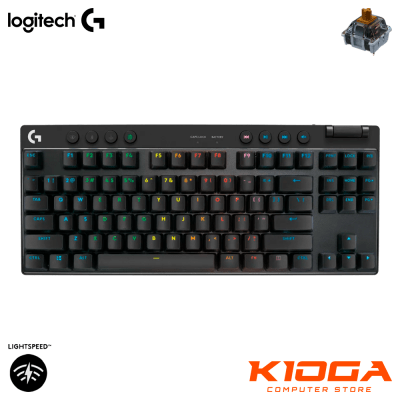 TECLADO LOGITECH G PRO X TKL LIGHTSPEED RGB BLACK - BROWN SWITCH