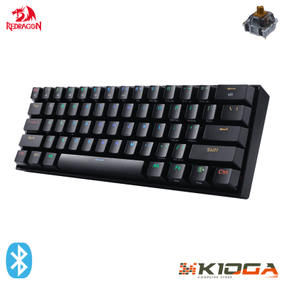 TECLADO REDRAGON DRACONIC BLACK -  BROWN SWITCH