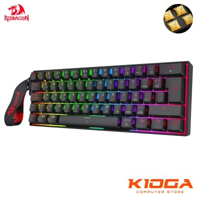 TECLADO REDRAGON FIZZ MAGNETIC+ HE BLACK 60% 8K HZ - RT SWITCH (MAGNETICO)
