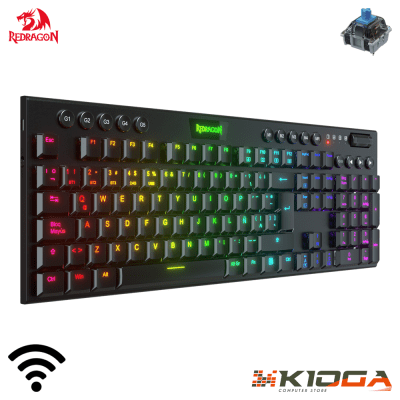 TECLADO REDRAGON HORUS FS WIRELESS RGB - BLUE SWITCH