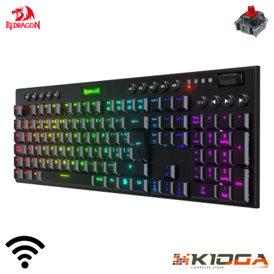TECLADO REDRAGON HORUS FS WIRELESS RGB - RED SWITCH