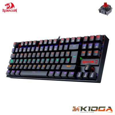 TECLADO REDRAGON KUMARA BLACK RAINBOW - RED SWITCH1