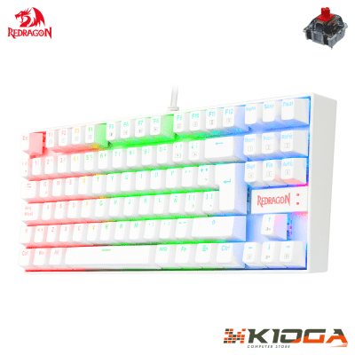 TECLADO REDRAGON KUMARA WHITE RGB - RED SWITCH