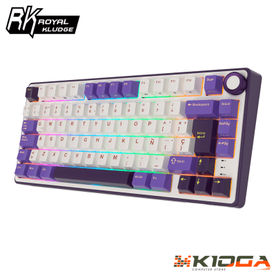 TECLADO ROYAL KLUDGE R75 BLACKBERRY MOUSSE 75% - K SILVER SWITCH1