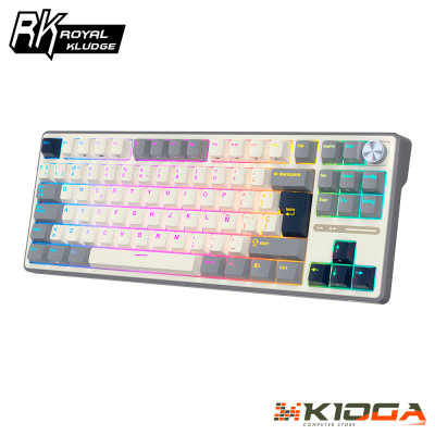 TECLADO ROYAL KLUDGE R87PRO HALF GREY TKL - CREAMY SWITCH