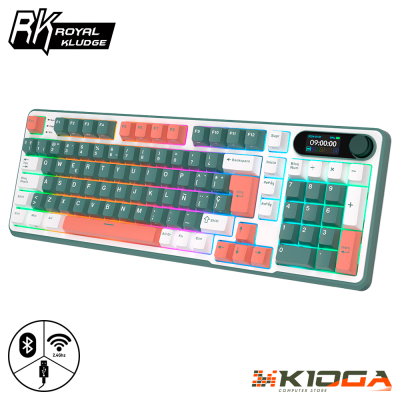 TECLADO ROYAL KLUDGE RK-S98 WIRELESS CAMPING 96% - CREAMY SWITCH - WIRED/BT/2.4G