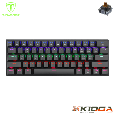 TECLADO T-DAGGER ARENA BLACK RAINBOW - BROWN SWITCH
