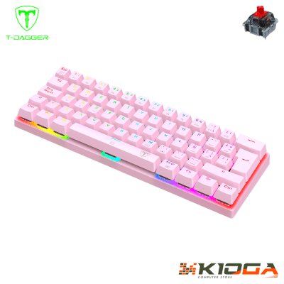 TECLADO T-DAGGER ARENA PINK RGB - RED SWITCH