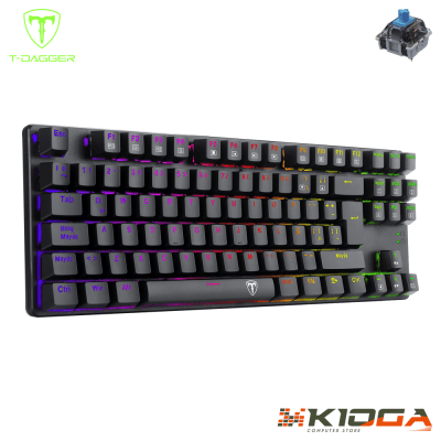 TECLADO T-DAGGER BORA BLACK RGB BLUE SWITCH