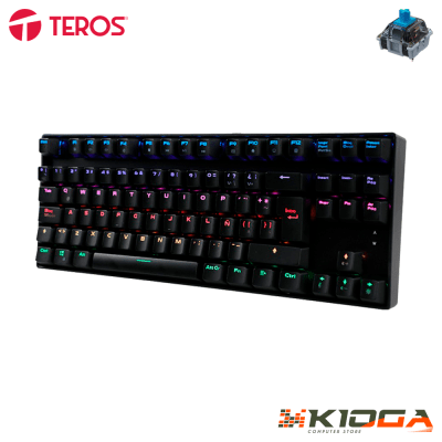 TECLADO TEROS TE-4153N TKL RGB - BLUE SWITCH