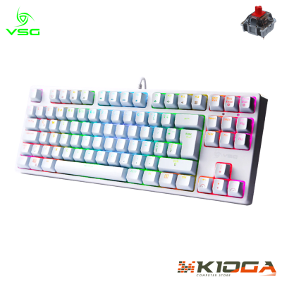 TECLADO VSG ALNITAK WHITE - RED SWITCH