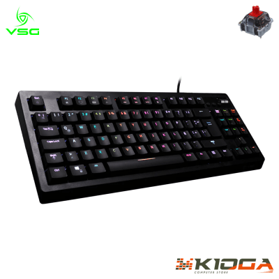 TECLADO VSG QUASAR BLACK RGB - RED SWITCH