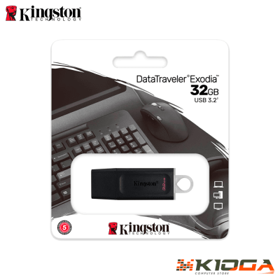 USB KINGSTON DATATRAVELER EXODIA 32GB 3.2 GEN 1 BLACK